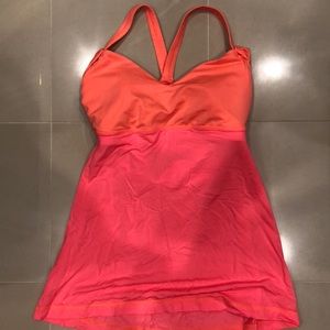 Highlighter pink Lululemon Tank